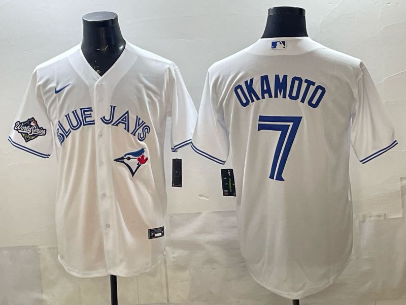 Men 2026 Toronto Blue Jays #7 Okamoto White Game Nike MLB Jersey style 004->toronto blue jays->MLB Jersey